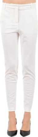 Pinko Bello Punto Stoffa Cropped Broek - Dames - Vrijetijds broeken - Wit - XL - Leer - Broeken