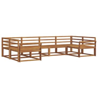 vidaXL Conjunto De Sof&aacute;s De Exterior 6 Pcs Natural Vidaxl