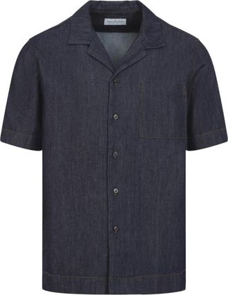 Dries Van Noten Carltone Shirt - Heren - Spijkeroverhemden - Blauw - M - Katoen - Overhemden