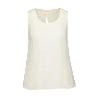 120% Lino Dames, Tops, Beige, Maat: 3XL Linnen