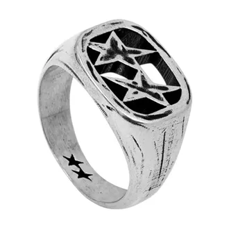 TwoJeys Rings, unisex, Gray, Size: 61 MM Framed Ring