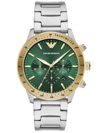 Emporio Armani Mario Heren Horloge Zilverkleurig AR11454