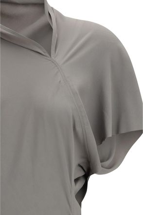Rick Owens Womens Dress Asymmetrical Midi Acetate-Silk Green