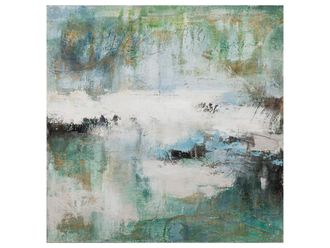 Schubiger M&ouml;bel Bild Farbkomposition in Weiss und Jadegr&uuml;n 2