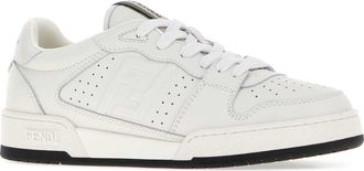 Fendi Womens White Leather Fendi Match Sneakers Uwhit+white Marr.chi