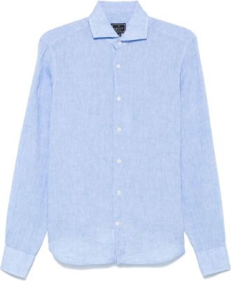 Orian linen shirt - men - Linen/Flax - 39 - Blue