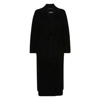 Max Mara Belted Coats, female, Black, Size: 2XS Smmcusto 700 Trench