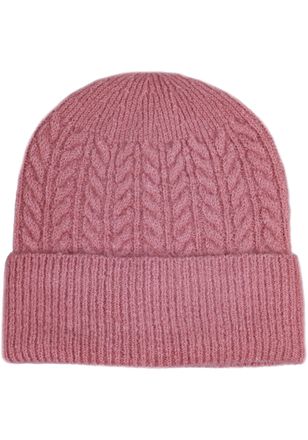 Capelli Beanie CAPELLI NEW YORK, Damen, braun (old rose), Strick, Obermaterial: 50% Polyacryl, 50% Polyester, gemustert, unifarben, M&uuml;tzen Beanie, Feinstrick,