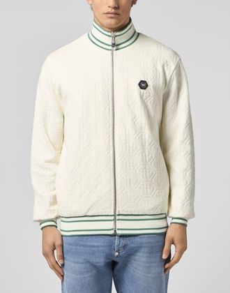 Philipp Plein Tracksuit Jacket Jacquard Monogram Men in Offwhite at Nordstrom, Size X-Large