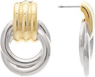 Rivka Friedman Two-Tone Doorknocker Drop Earrings in Mixed Metal at Nordstrom Rack