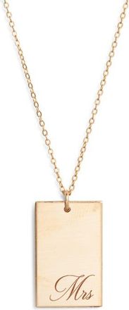Set & Stones Stella Mrs Pendant Necklace in Gold at Nordstrom
