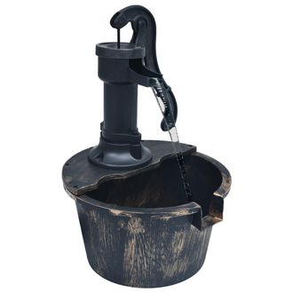 vidaXL Fuente De Jard&iacute;n Con Forma De Barril Y Con Bomba Vidaxl