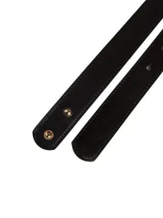 Guess Horsebit-Hardware Polyester Belt - Black