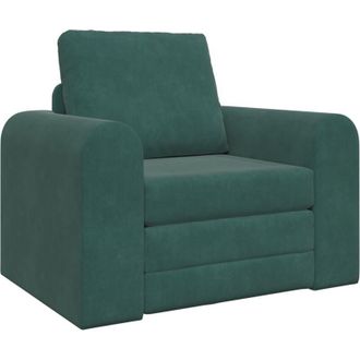 vidaXL Sof&aacute; Cama Verde Oscuro 98 X 71 X 83 Cm Terciopelo Vidaxl