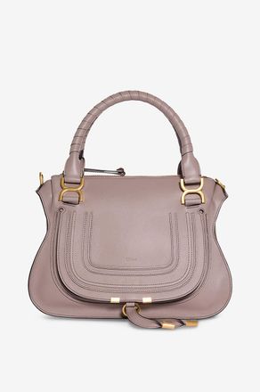 Chlo&eacute; Hand- und Schultertasche aus genarbtem Leder Marcie Medium