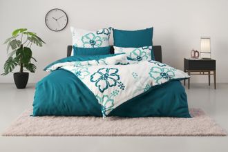 My Home Wendebettwäsche »Litschi« 2 tlg. ab Grösse 135x200 cm, mit Blumen, in 2 Qualitäten erhältlich, Hawaii