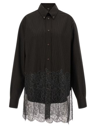 Fendi Mens Wool And Lace Shirt