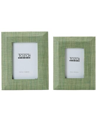 Tozai Home Home Monaco Grass Set Of 2 Photo Frames
