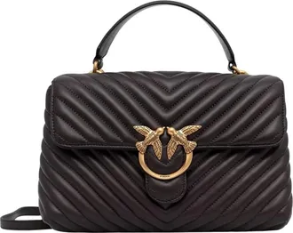 Pinko Pinko, Tassen, Dames, Bruin, ONE Size, Leer, Love Lady Bag
