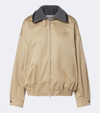 Miu Miu Padded cotton twill blouson jacket