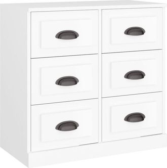 vidaXL Sideboard White 70x35.5x67.5 cm Engineered Wood Vidaxl