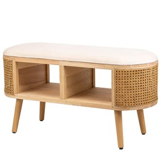 Nordlys Banco en madera y rat&aacute;n