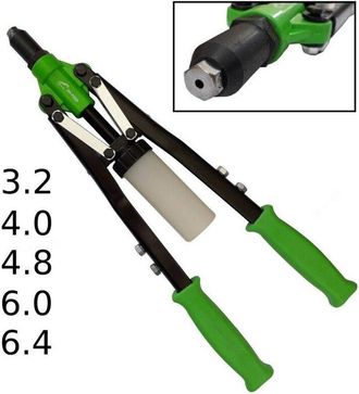 Trade Shop Trade Shop - Riveter Manual 450mm 5 Testins Para Remaches De 3.2 4.0 4.8 6.0 6.4 Jm-2001