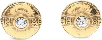 Chanel 1986-1988 oorbellen met CC-logo - Goud