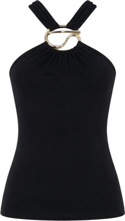 Coperni Haltertop - Dames - Tops zonder mouwen - Zwart - M - Katoen - Tops