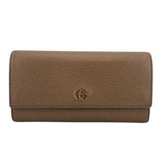 Gucci Beige Leather Long Wallet (Bi-Fold) (Pre-Owned)