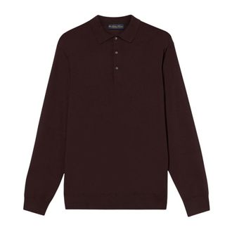 Brooks Brothers Truien & Vesten, Heren, Bruin, 2Xl, Wol, Merino Wolle Strick Poloshirt
