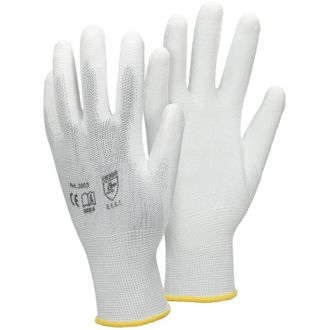ECD Germany Ecd Germany - 120x Par Guantes Poliuterano De Trabajo Con Revestimiento De Pu Talla 8-m Nylon Color Negro Guantes Antideslizantes De Protecci&oacute;n Ideal 