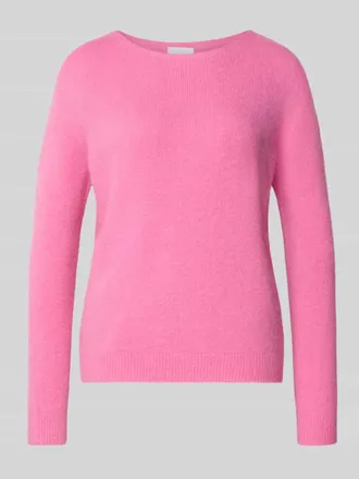 Rich & Royal Strickpullover mit gerippten Abschlüssen in Pink, Größe XL