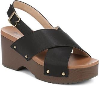 Dr. Scholls Weslee Slingback Platform Sandal in Black at Nordstrom, Size 7.5