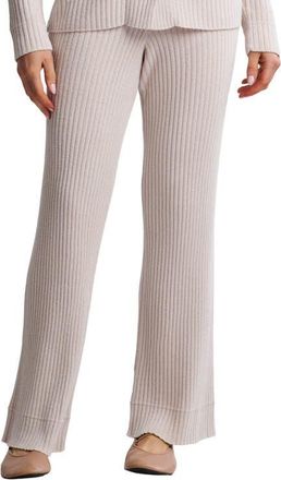 Barefoot Dreams CozyChic Ultra Lite Rib Wide Leg Pants in Chai at Nordstrom, Size X-Large