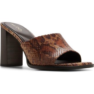 Aldo Sophia Slide Sandal in Brown Multi at Nordstrom, Size 7.5