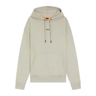 HUGO BOSS Heren WeSmallHood Contrast Logo Hoodie (Beige)