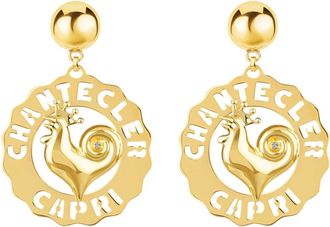 CHANTECLER Oorbellen Logo Goud - Dames - Oorbellen - Geel - ONE Size - Accessoires