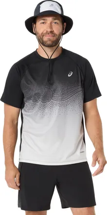 Asics Laufshirt ASICS ROAD FADE SS TOP, Herren, Gr. XXL, performance schwarz, cream, Obermaterial: 100% Polyester, Shirts Laufshirt, Kurzarm, f&uuml;r Erwachsene