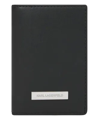 Karl Lagerfeld Ikon smooth cardholder - women - Polyester/Polyurethane - One Size - Black