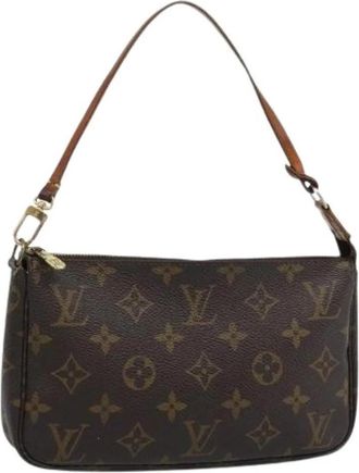 Louis Vuitton Pre-owned Accessory Pouch - Dames - Vintage Schoudertas - Bruin - ONE Size - Leer - Vintage