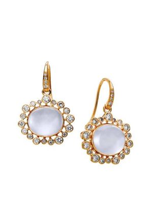 Syna Aura Halo Earrings in Moon Quartz at Nordstrom, Size Large