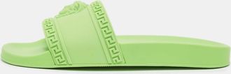 Versace Neon Green Rubber Palazzo Pool Slides