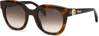 Chopard Brown Gradient Oval Ladies Sunglasses SCH335S 01AY 52