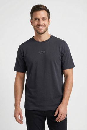 Boss Green by Hugo Boss T-Shirt BOSS GREEN Tee, Herren, Gr. XXL, blau (dunkelblau402), Single Jersey, Obermaterial: 100% Baumwolle, unifarben, oversize normal, Rundhals, eing
