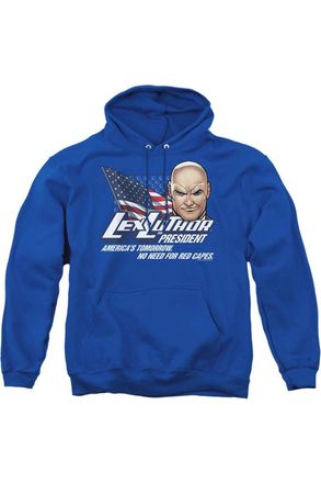 Gildan Superman Lex For President Adult Pull Over Hoodie / Hooded Sweatshirt