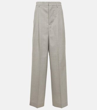 Ami High-rise wool wide-leg pants