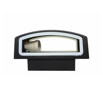 Trade Shop Trade Shop - Applique Esterno 2 Vie E27 Max 60 Lampada Faretto Da Parete Luce Plafoniera 910 - Negro