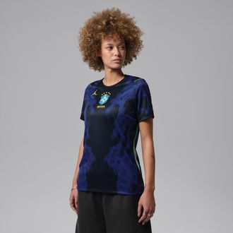 Nike Jordan Womens Brazil 2026 Stadium Away Jordan Dri-FIT Soccer Replica Jersey in Blue | IU1077-417