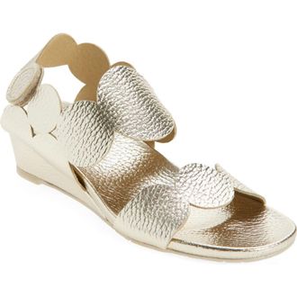 Pedro Garcia Wamile Wedge Sandal in Platino Cervo at Nordstrom, Size 10.5Us
